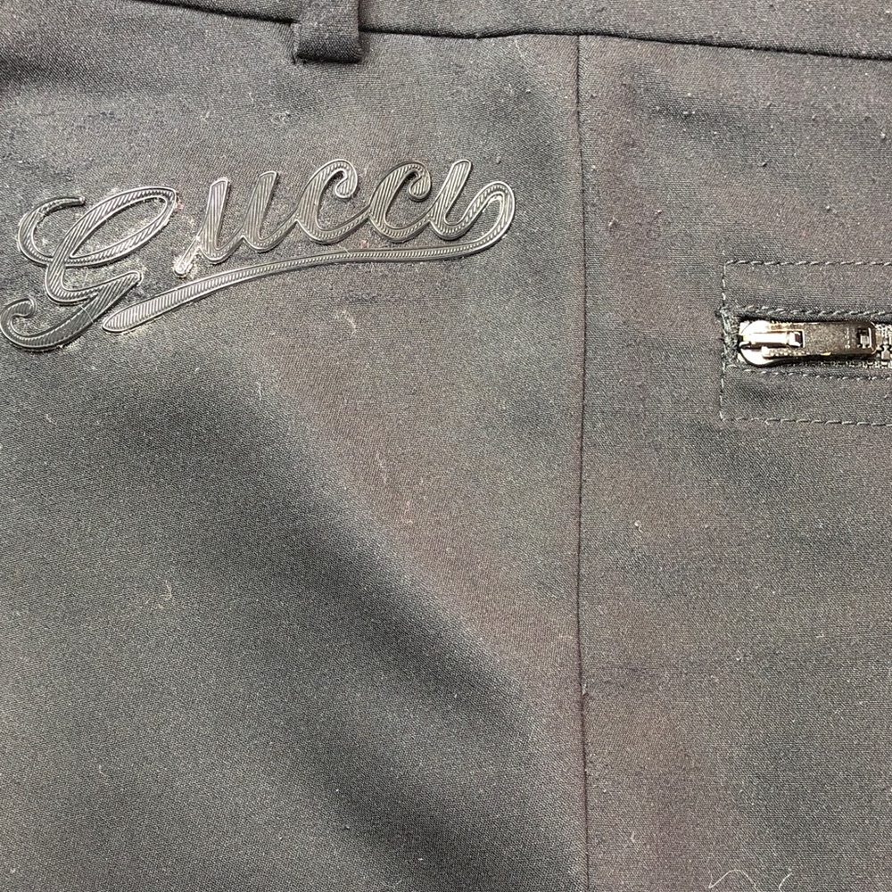 Gucci Women's Black Quiet Luxury Trousers with Zip Pocket, Size 4-6 (US) - Picture 2 of 12